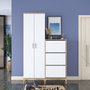 Hanah Home Soporte de Entrada Nogal y Blanco